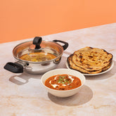 Vinod Stainless Steel Deluxe Kadai With Glass Lid